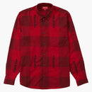 Supreme Logo Plaid Shirt Red