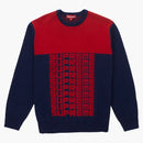 Supremo de logotipo supremo suéter marina