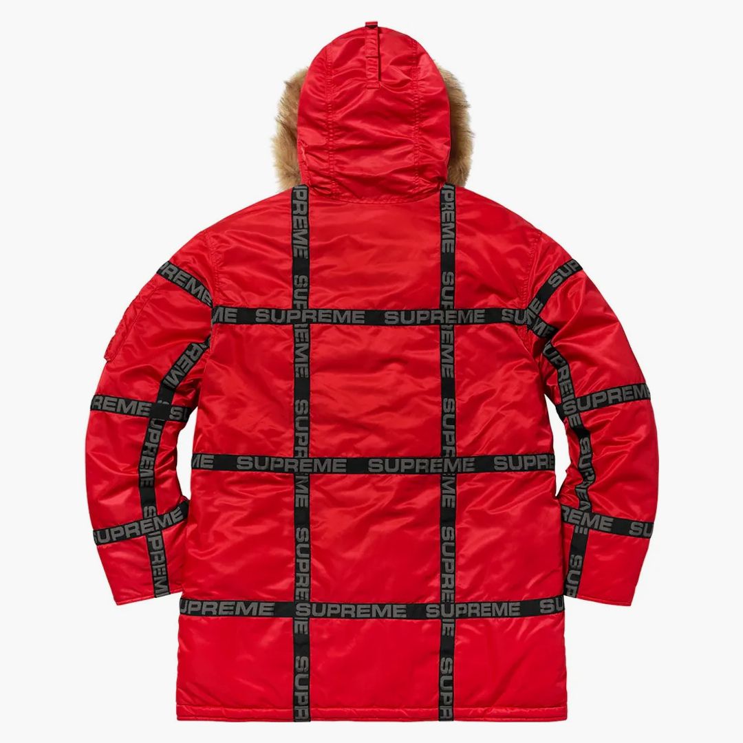 Supreme Logo Tape N-3b Parka-Buy at Hypeneedz