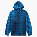 Supreme Mini Plaid Hooded Shirt Blue
