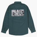 Supreme Mister Cartoon Work Shirt Work Green
