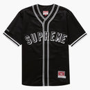 Supreme Mitchell y Ness Satin Baseball Jersey Black