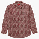 Supreme Monogram Denim Shirt Red