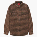 Supreme Multi Type Jacquard Denim Shirt Brown