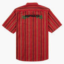 Supreme aguja de aguja s/s camisa raya dorada