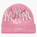 Supreme New York Yankees New Era Box Logo Beanie Pink