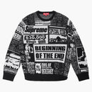 Supreme Newsprint Sweater Black