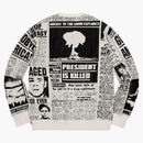 Supreme Newsprint Sweater White