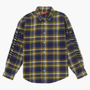 Supreme Old English Plaid Flannel Shirt Blue