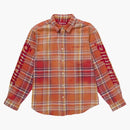 Supreme Old English Plaid Flannel Shirt Orange