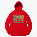 Supreme Paisley Fuck em all hoodie red