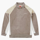 Supreme Paneled Velour L/s Polo Light Brown