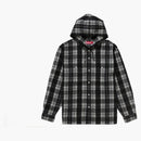 Supreme Printed Hooded Flannel Shirt Black