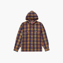 Camisa de franela con capucha suprema impresa bronceado