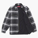 Supreme Quilted Flannel Zip Up Shirt Black