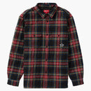 Camisa de franela a cuadros supreme quilado negro