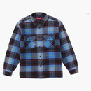 Supreme Quilted Plaid Shirt Blue