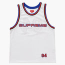 Supreme Rhinestone Basketball Jersey White