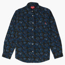 Supreme Roses Corduroy Shirt Blue