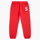 Supreme s logo sweatpant red