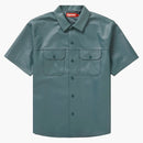 Supreme S/s Leather Work Shirt Dusty Teal