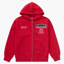 Supreme Salvation Zip Up Hooded Sweatshirt Red