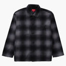 Supreme Shadow Plaid Fleece Shirt Negro