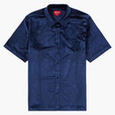 Supreme Spider Web Velvet S/S Shirt Navy