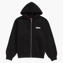Supreme spread zip up hooded sweatshirt black