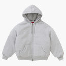 Supreme the North Face Down Filled Zip Up Hooded Sweatshirt Heather Gray
