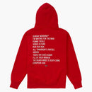 Supreme the Velvet Underground Hooded Sweatshirt Red
