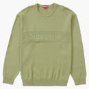 Supremo suéter de paneles tonales polvoriento verde