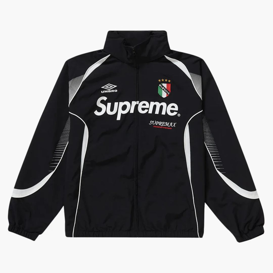 ジャケット・アウター Supreme Umbro Leather Track Jacket Black FW25 Supreme Umbro Leather Track Jacket アンブロ ジャケット
