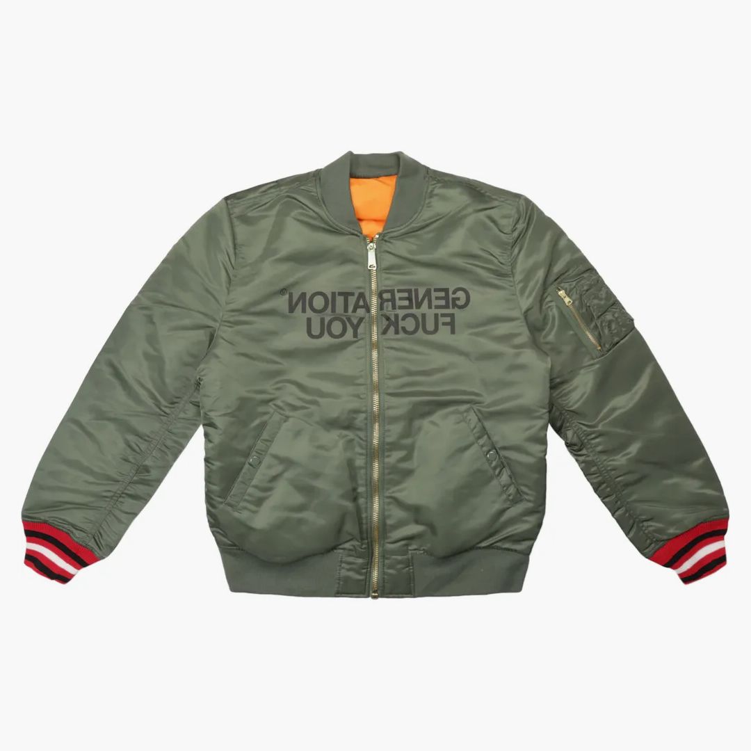 Supreme reversible MA-1 Olive-buy at Hypeneedz