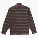 Camicia a strisce intrecciata sbiadita nera