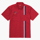 Supreme zip up s/s trabajo camisa roja