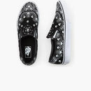Vans Classic Slip-On Skull Bandana Print Black White