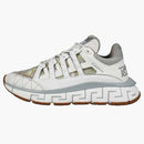 Versace Trigeca White Gray Barocco Print (Women's)