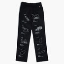Pantalones de registro de Virgil Abloh Brooklyn Fos Pantalones de registro Negro