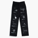Pantalones de registro de Virgil Abloh Brooklyn Fos Pantalones de registro Negro