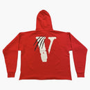 Vlone Black V Panther Hoodie Red