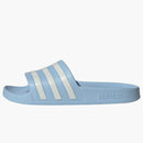 Adidas Adilette Aqua Slides Glow Blue Zero Metalic (women's)
