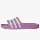 Adidas Adilette Aqua Slides Preloved Purple Off White Grey Two (women's)