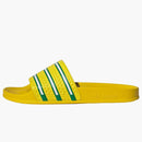 Adidas Adilette Slides Team Yellow Green Off White
