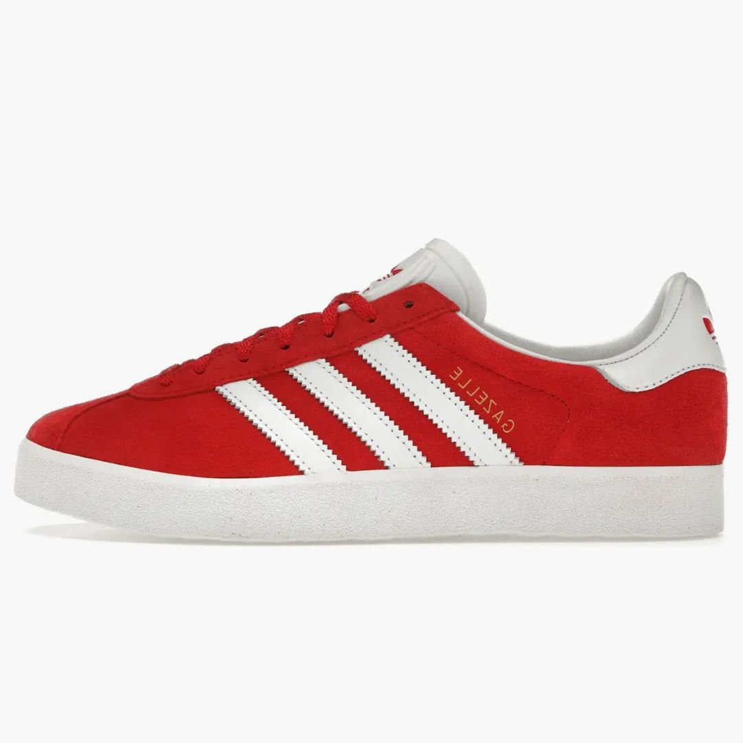 ★adidas★ Gazelle 85 Red IG0455 Adidas Men's Gazelle 85 Sneakers in Scarlet/White/Gold adidas