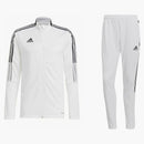 Adidas Tiro 21 Chaqueta de pista y pantalón set blanco