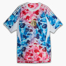 Adidas X Bape Football Graphic Slim Jersey T-shirt Blue/pink