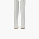 Adidas X Gucci 73mm Knee-high Boots White Leather