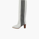 Adidas X Gucci 73mm Knee-high Boots White Leather