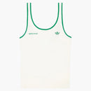 Adidas X Sporty & Rich Ribbed Tank Off White/Court Green